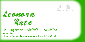 leonora mate business card